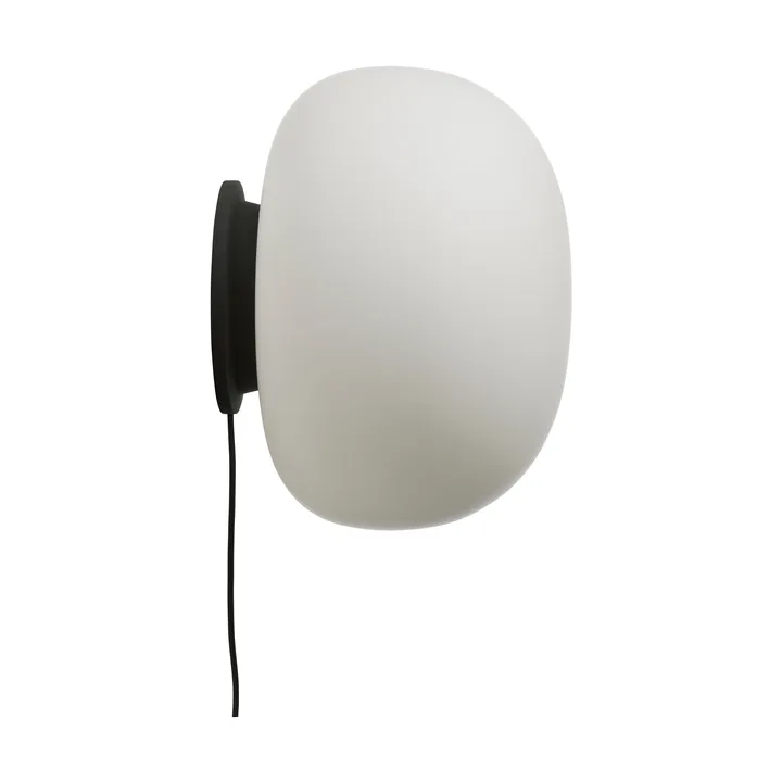 Supernate væglampe - Opal white-black, Ø38 cm - Frandsen