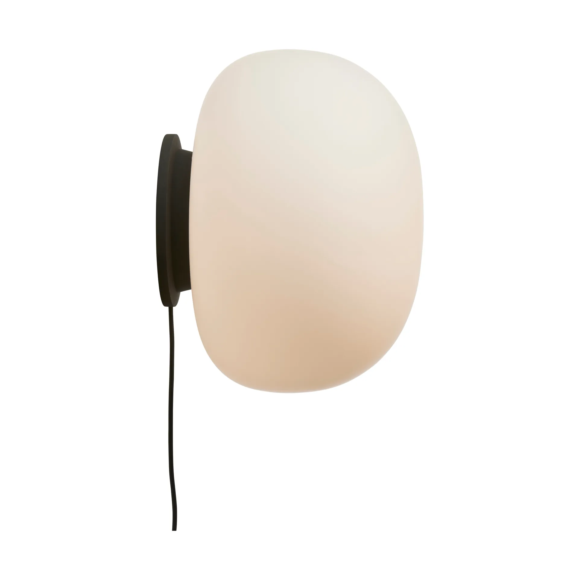 Supernate væglampe, Opal white-black, Ø38 cm Frandsen