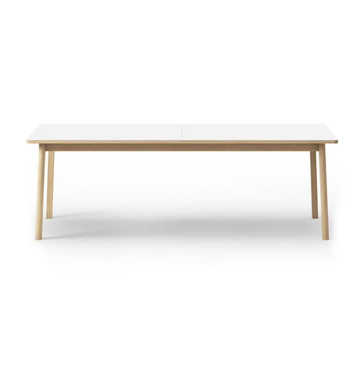 Ana spisebord 220-320x95 cm - Nanolaminat hvid-sæbebehandlet eg - Fredericia Furniture