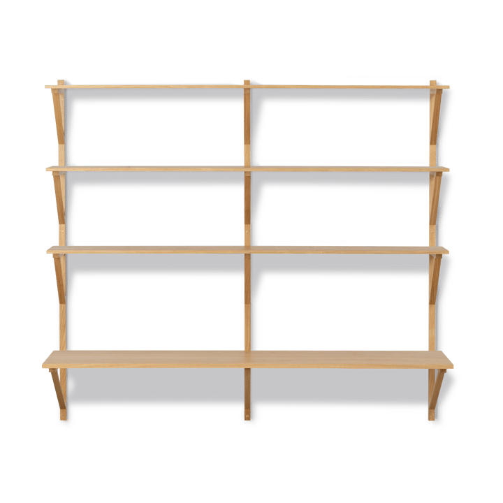 BM29 hylde med skrivebord 149x134 cm, Oak lacquer Fredericia Furniture