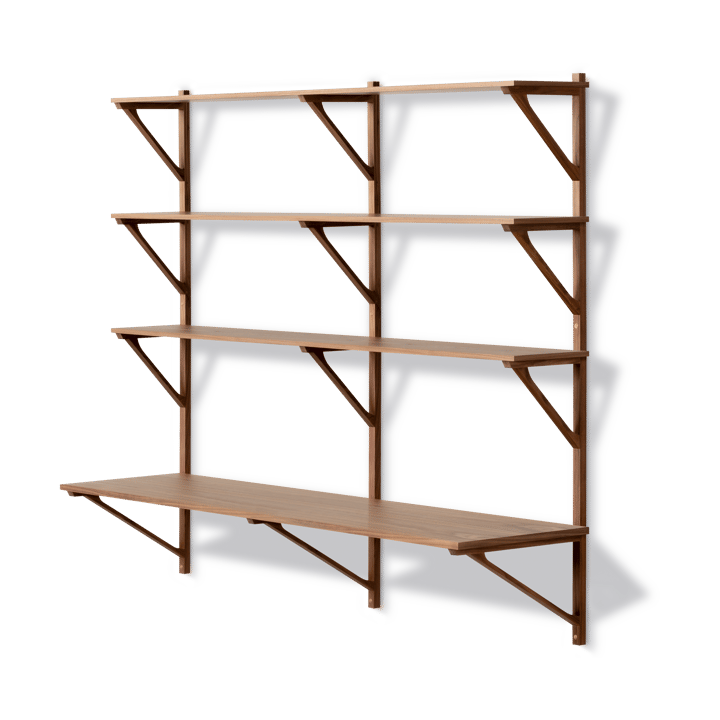 BM29 hylde med skrivebord 149x134 cm - Walnut lacquer - Fredericia Furniture