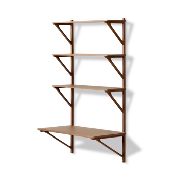 BM29 hylde med skrivebord 78x134 cm - Walnut lacquer - Fredericia Furniture