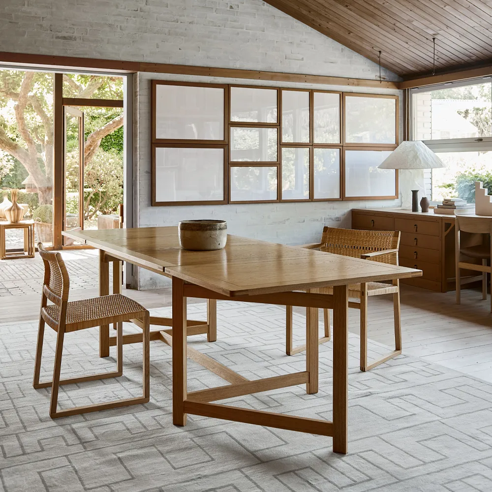 BM61 stol, Rattan-olieret stativ Fredericia Furniture