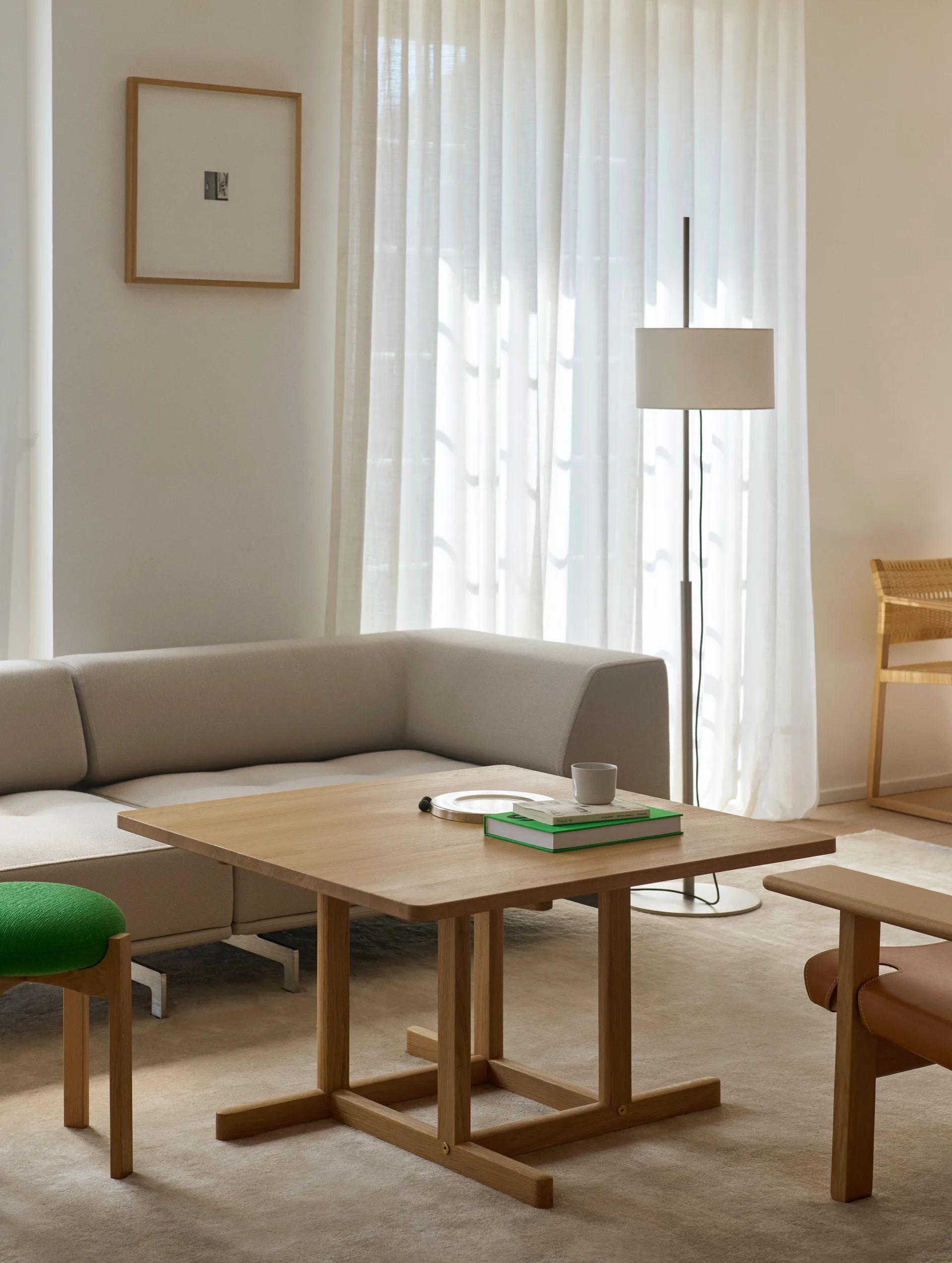 BM80 Mogensen Coffee Table 90x90 cm, Lysolieret eg Fredericia Furniture