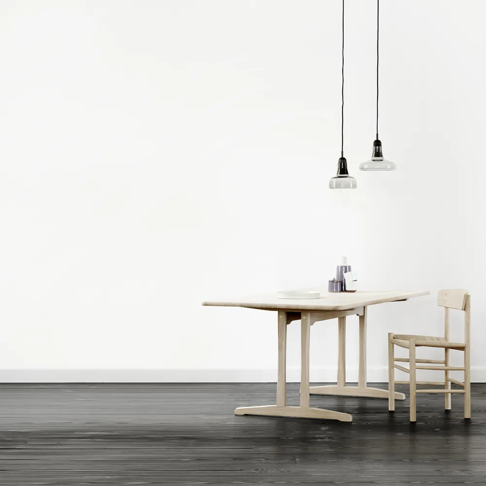 C18 Shaker spisebord, Sæbet  eg, 220x90 cm Fredericia Furniture