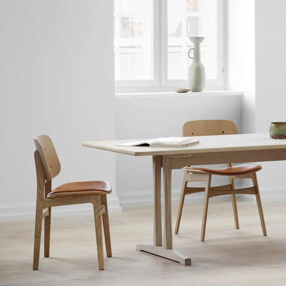 C18 Shaker spisebord, Sæbet  eg, 220x90 cm Fredericia Furniture