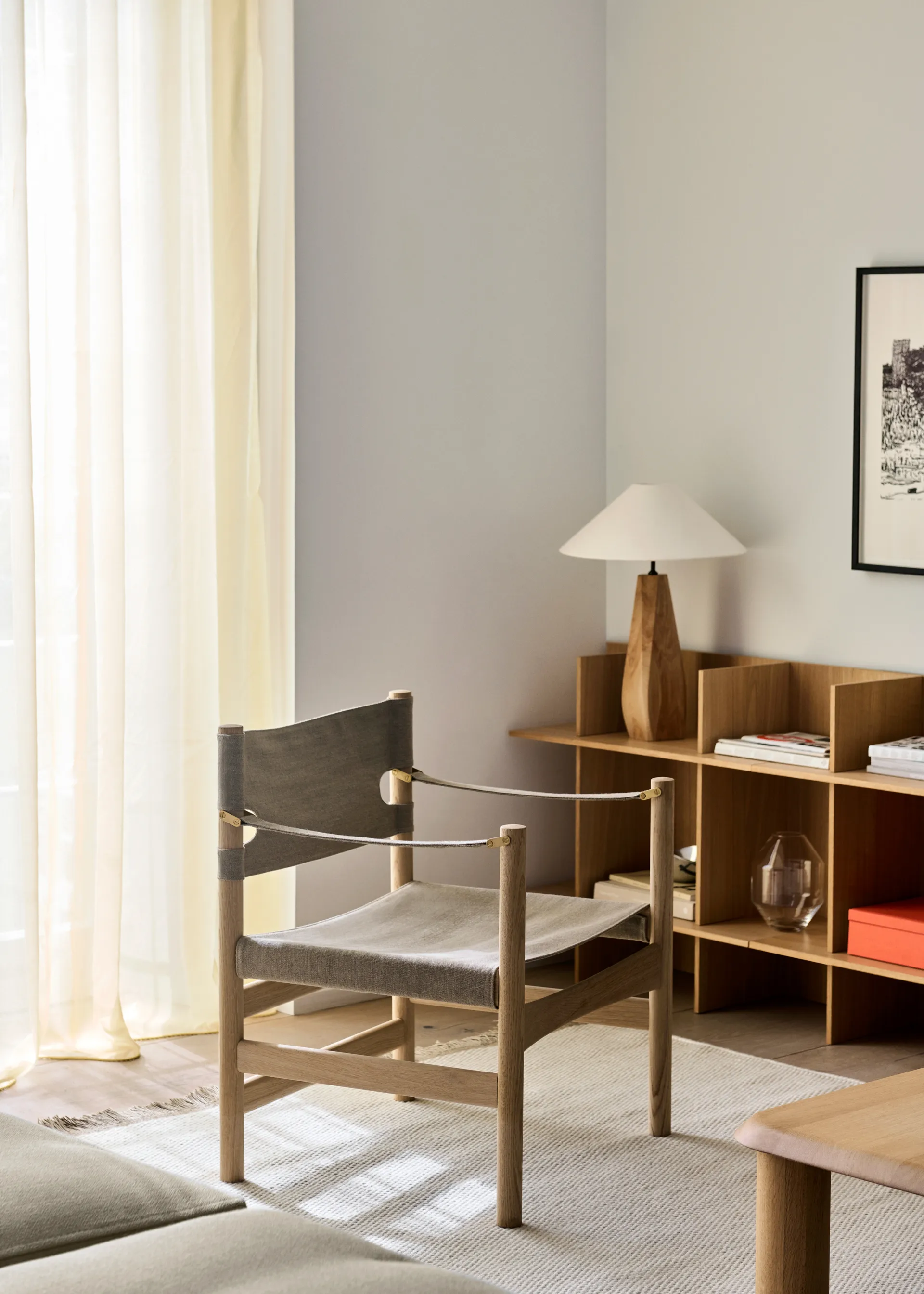 Canvas 21 karmstol, Naturel canvas-lysolieret eg Fredericia Furniture