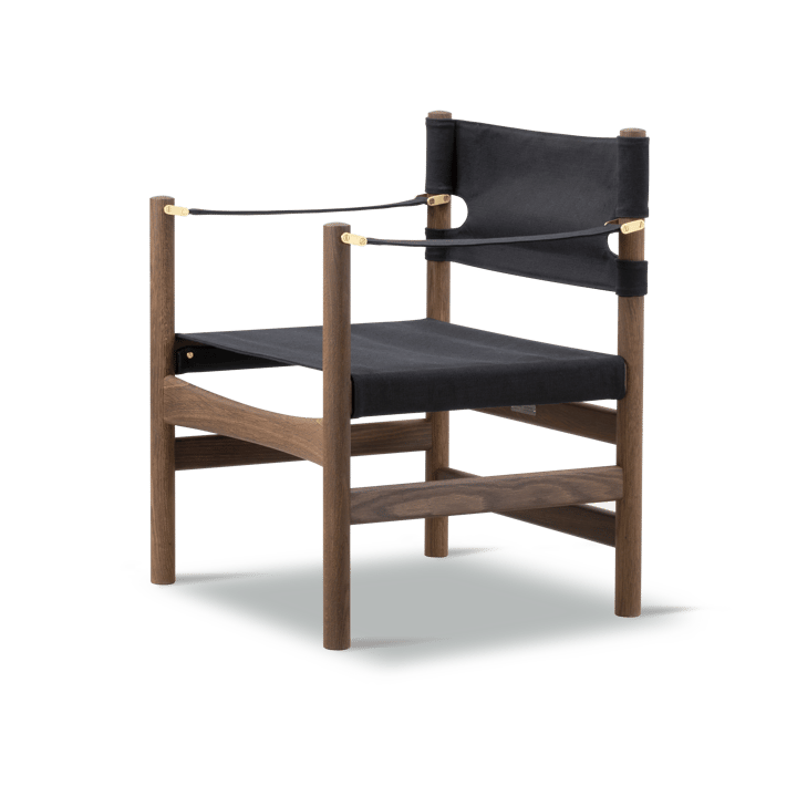 Canvas 21 karmstol - Sort canvas-olieret eg - Fredericia Furniture
