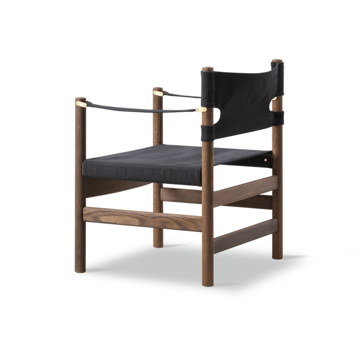 Canvas 21 karmstol, Sort canvas-olieret eg Fredericia Furniture