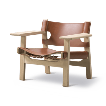 Den spanske stol lænestol - Læder cognac-lys olieret eg - Fredericia Furniture
