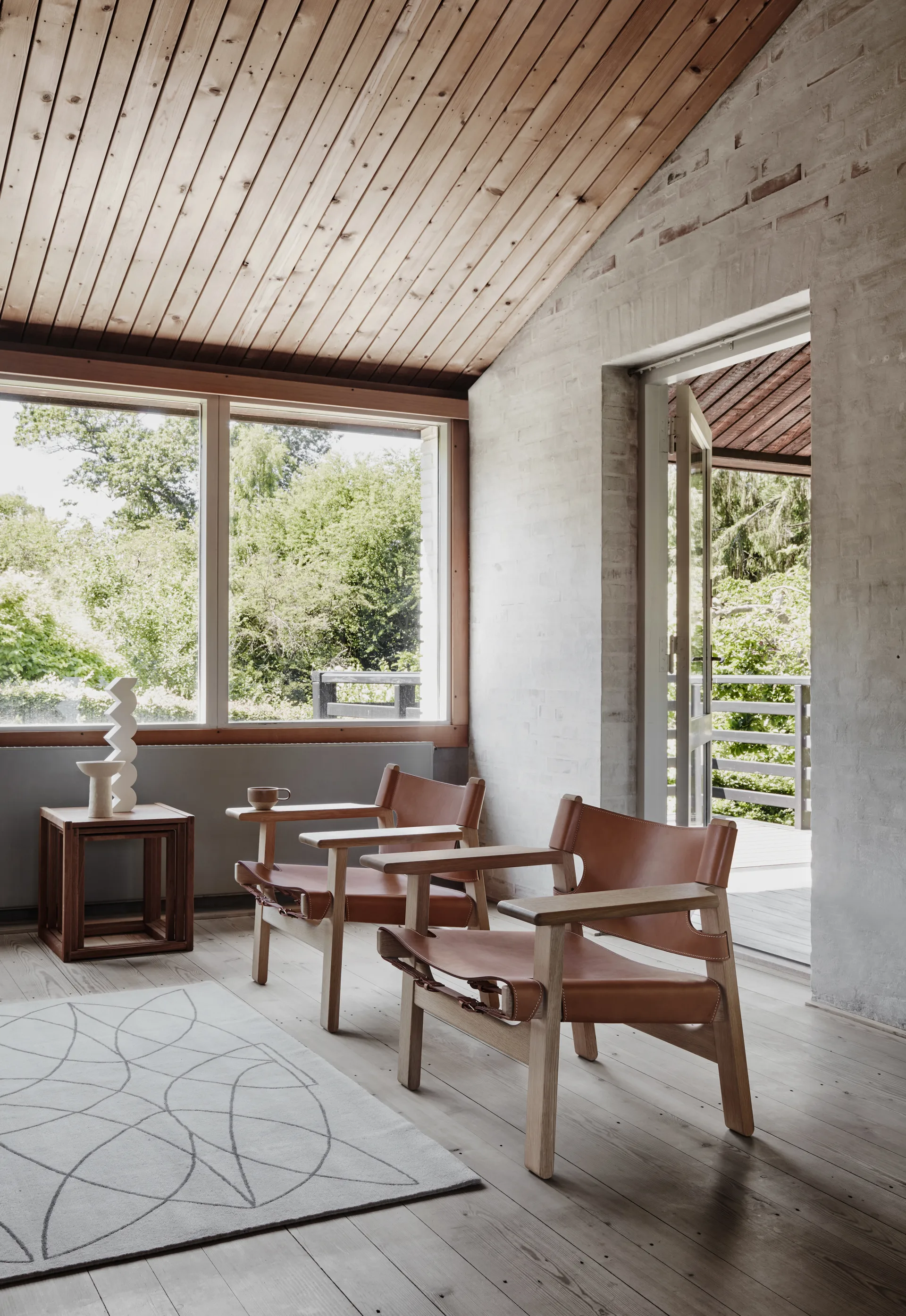 Den spanske stol lænestol, Læder cognac-lys olieret eg Fredericia Furniture