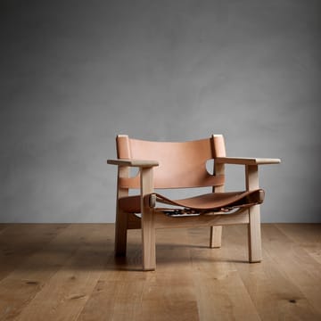 Den spanske stol lænestol - Læder cognac-olieret eg - Fredericia Furniture