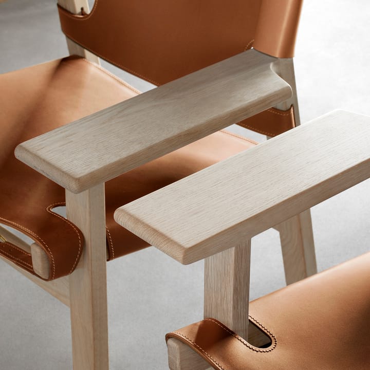 Den spanske stol lænestol, Læder cognac-olieret eg Fredericia Furniture