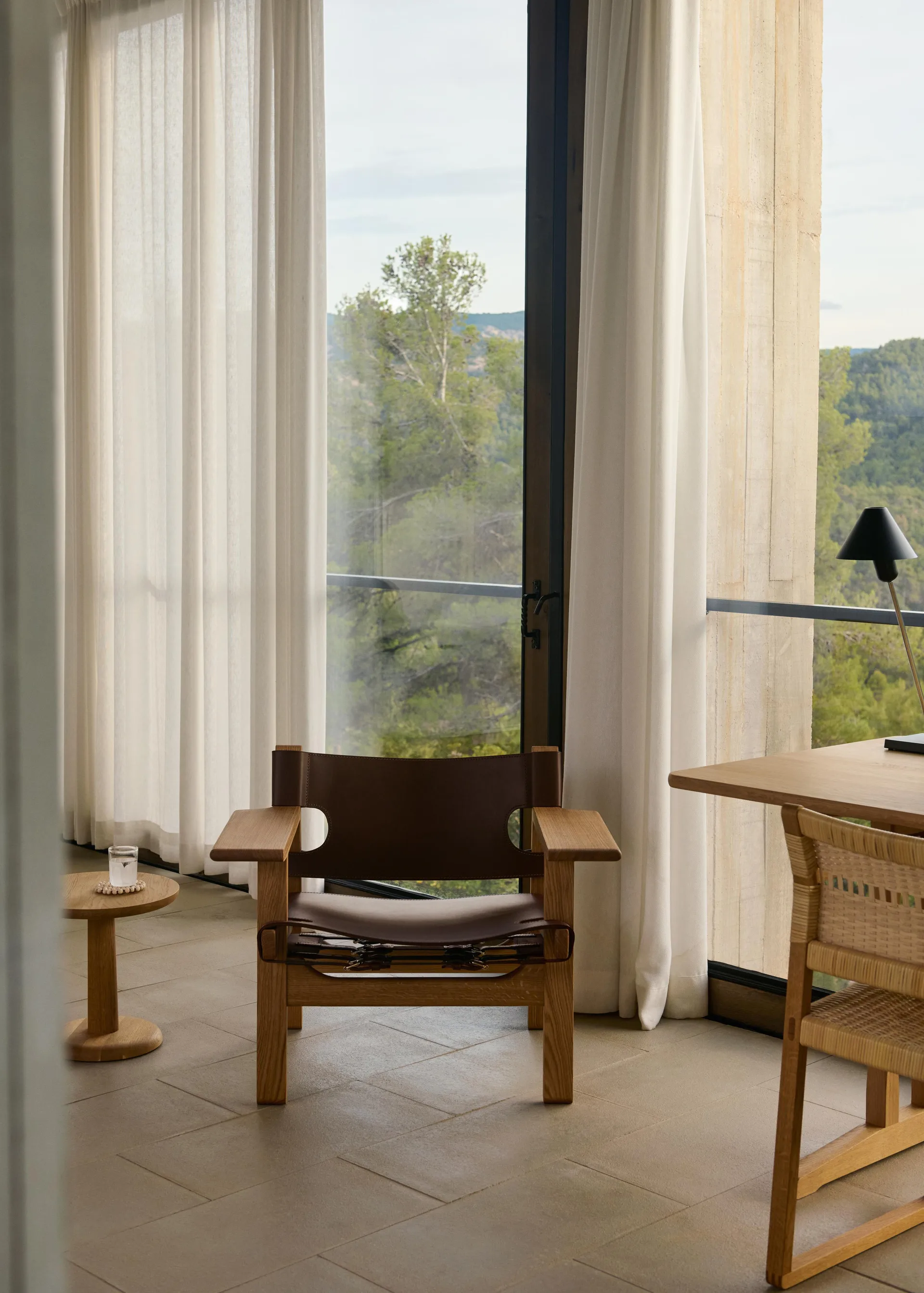 Den spanske stol lænestol, Læder mørkebrun-olieret eg Fredericia Furniture