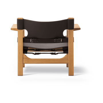 Den spanske stol lænestol - Læder mørkebrun-olieret eg - Fredericia Furniture