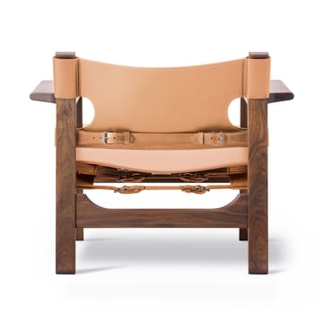 Den spanske stol lænestol - Læder natur-olieret valnød - Fredericia Furniture