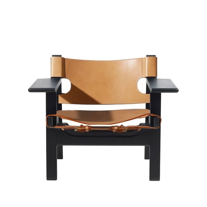 Den spanske stol lænestol - Læder natur-sortlakeret eg - Fredericia Furniture