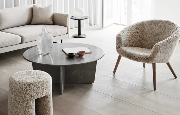 Ditzel loungefåtøj fåreskind, Moonlight-walnut Fredericia Furniture