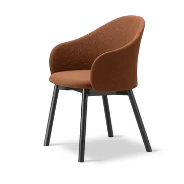 Gomo Armchair lænestol swivel-base 4-star - Myr 362-sortlakeret eg - Fredericia Furniture