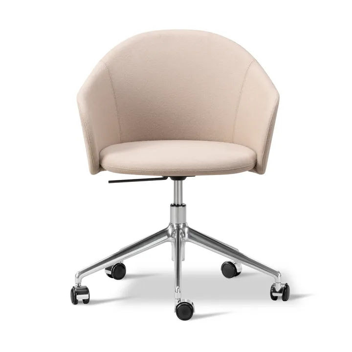 Gomo Armchair lænestol swivel-base 5-star - Blazer CUZ47 Fairfield-poleret aluminium - Fredericia Furniture