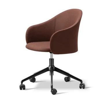 Gomo Armchair lænestol swivel-base 5-star - Blazer CUZ4D Dunalk-black - Fredericia Furniture