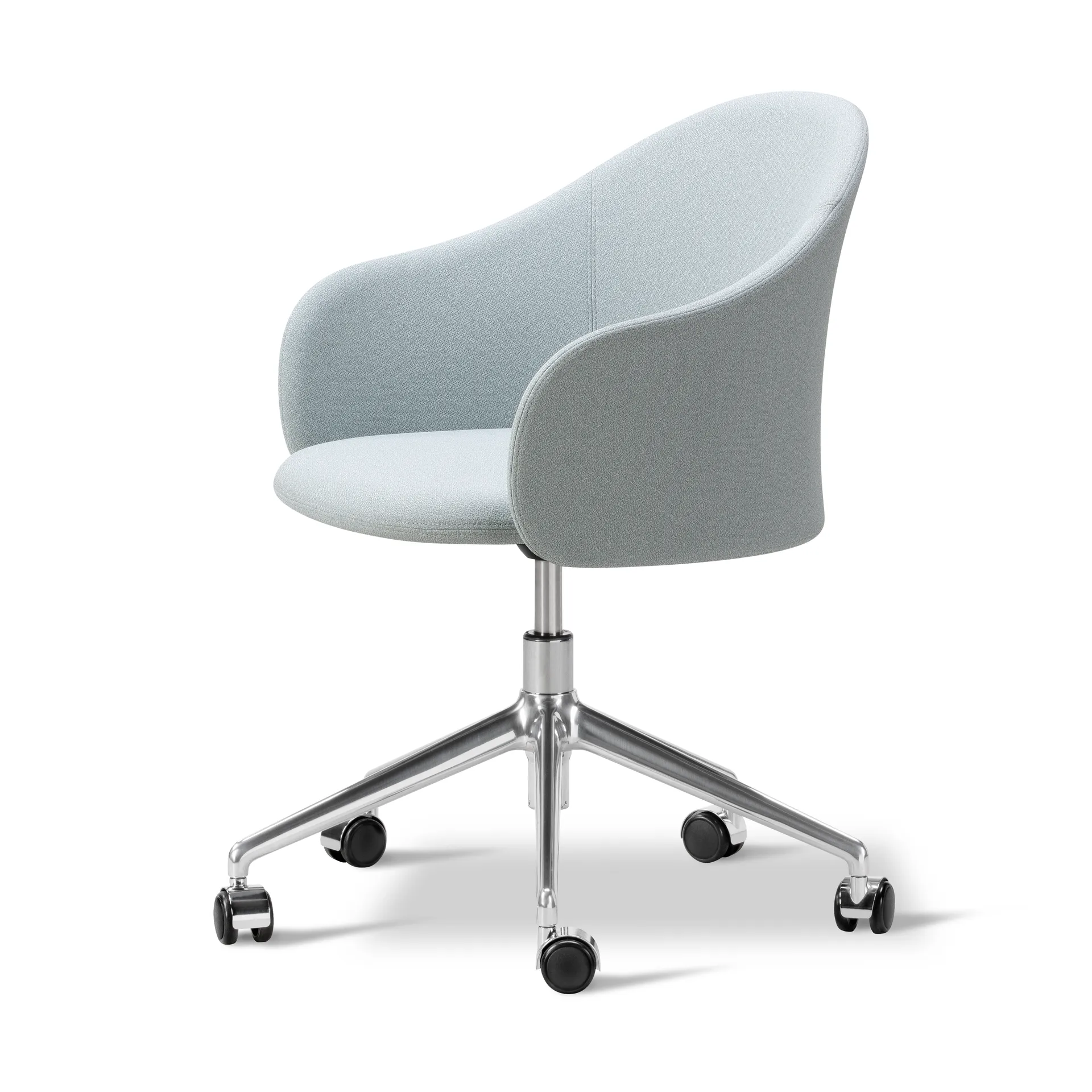 Gomo Armchair lænestol swivel-base 5-star, Mylla 811 - poleret aluminium Fredericia Furniture