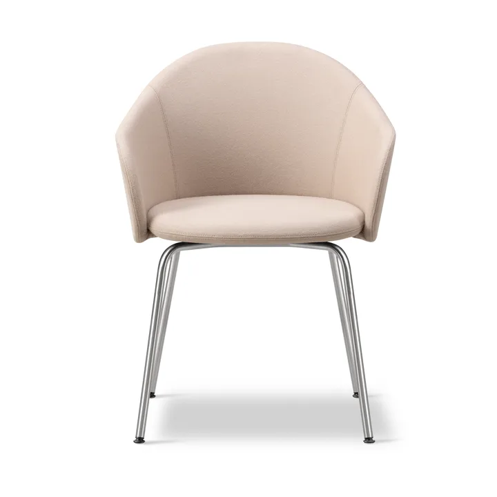 Gomo Armchair lænestol tube base - Blazer CUZ47 Fairfield-rostfrit stål - Fredericia Furniture