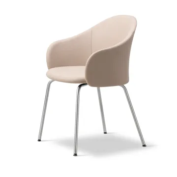 Gomo Armchair lænestol tube base - Blazer CUZ47 Fairfield-rostfrit stål - Fredericia Furniture