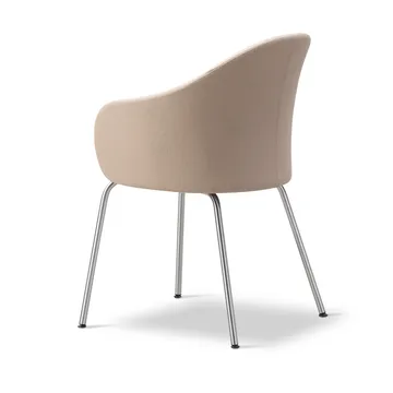 Gomo Armchair lænestol tube base - Blazer CUZ47 Fairfield-rostfrit stål - Fredericia Furniture