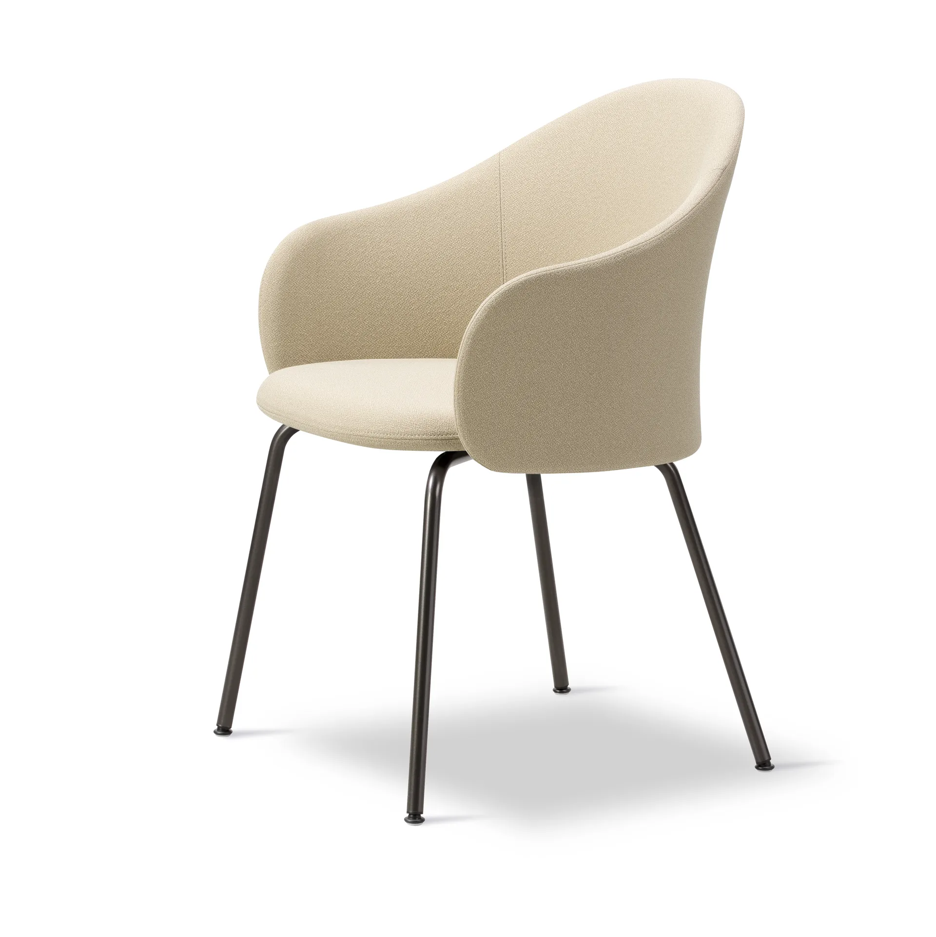 Gomo Armchair lænestol tube base, Mylla 221-flint Fredericia Furniture