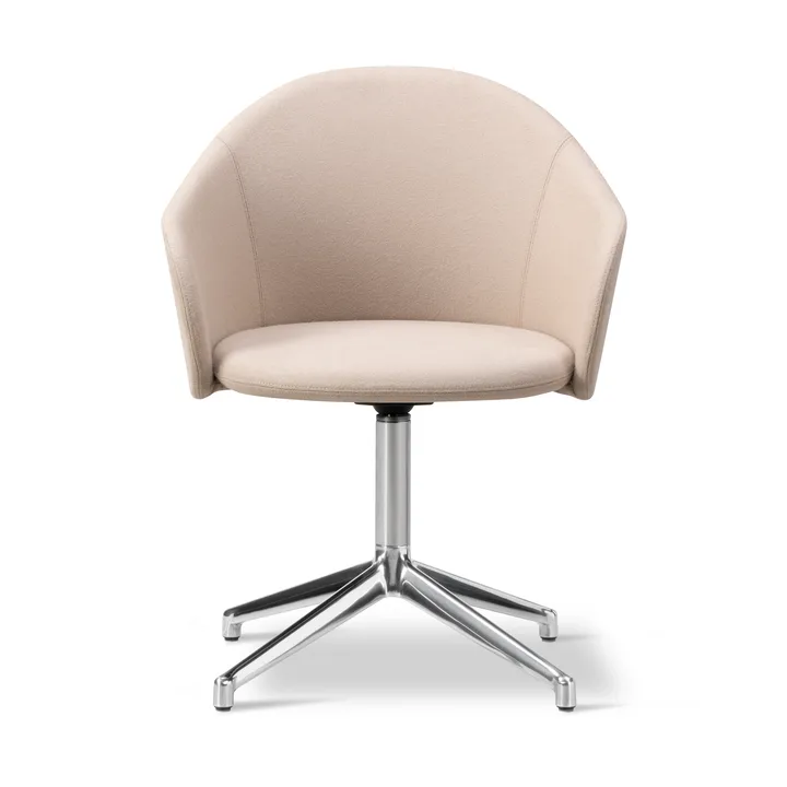 Gomo lænestol swivel base 4-star - Blazer CUZ47 Fairfield-poleret aluminium - Fredericia Furniture