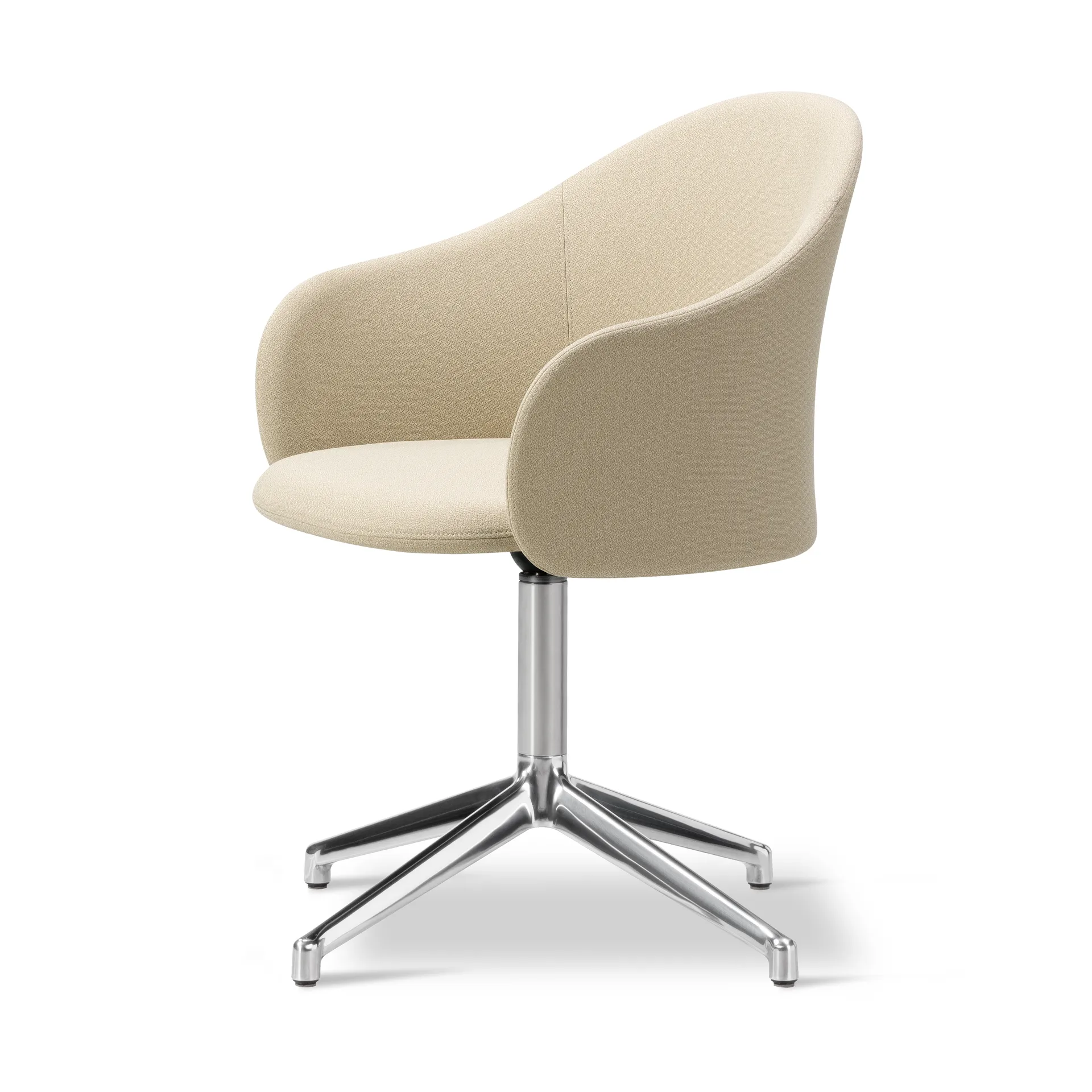 Gomo lænestol swivel base 4-star, Mylla 811 - poleret aluminium Fredericia Furniture