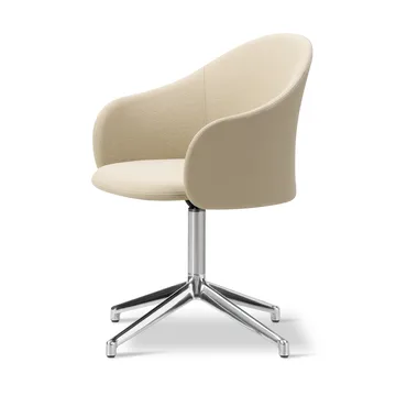 Gomo lænestol swivel base 4-star - Mylla 811 - poleret aluminium - Fredericia Furniture