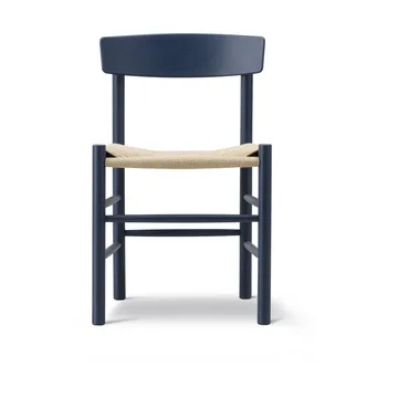 J39 stol - Indigo blue-flettet natur - Fredericia Furniture