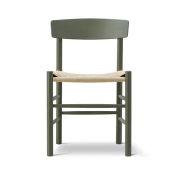 J39 stol - Khaki grøn-flettet natur - Fredericia Furniture