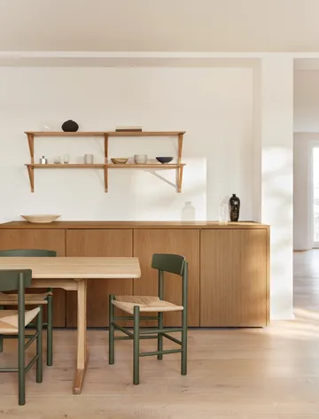 J39 stol - Khaki grøn-flettet natur - Fredericia Furniture