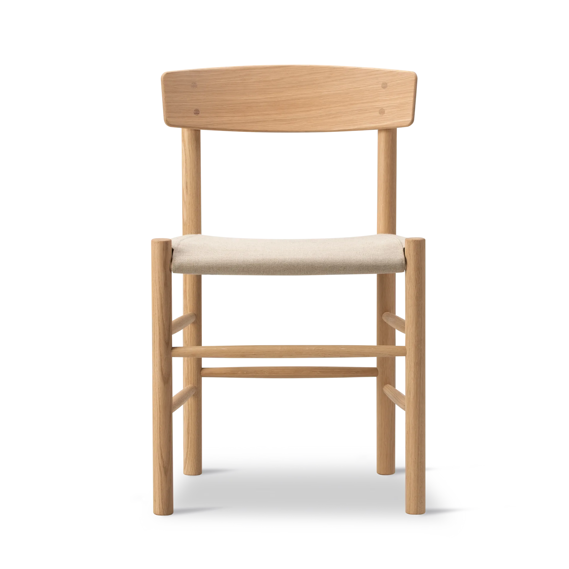 J39 stol, Lysolieret eg-canvas natur Fredericia Furniture