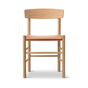 J39 stol - Lysolieret eg-læder Omni 307 Cognac - Fredericia Furniture