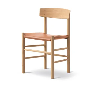 J39 stol - Lysolieret eg-læder Omni 307 Cognac - Fredericia Furniture
