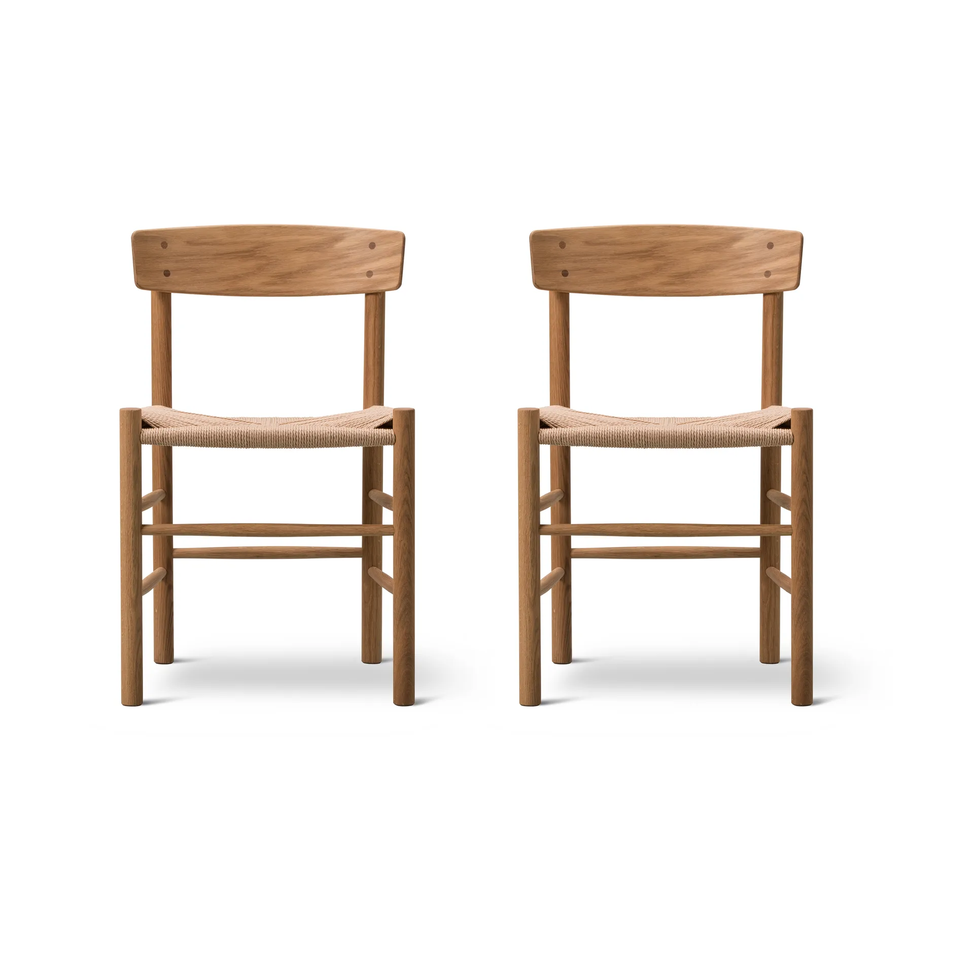 J39 stol, Oliebehandlet eg-flettet natur, 2 stk.,  Fredericia Furniture