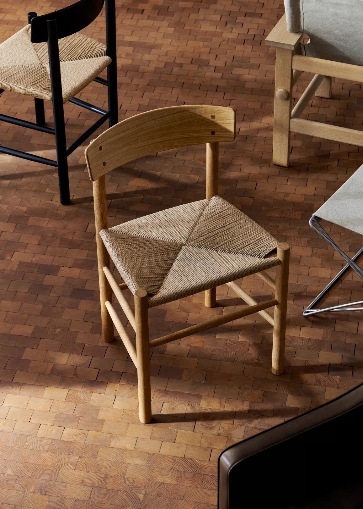 J39 stol, Oliebehandlet eg-flettet natur, 2 stk.,  Fredericia Furniture