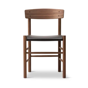 J39 stol - Olieret valnød-læder Omni 377 mørkebrun - Fredericia Furniture