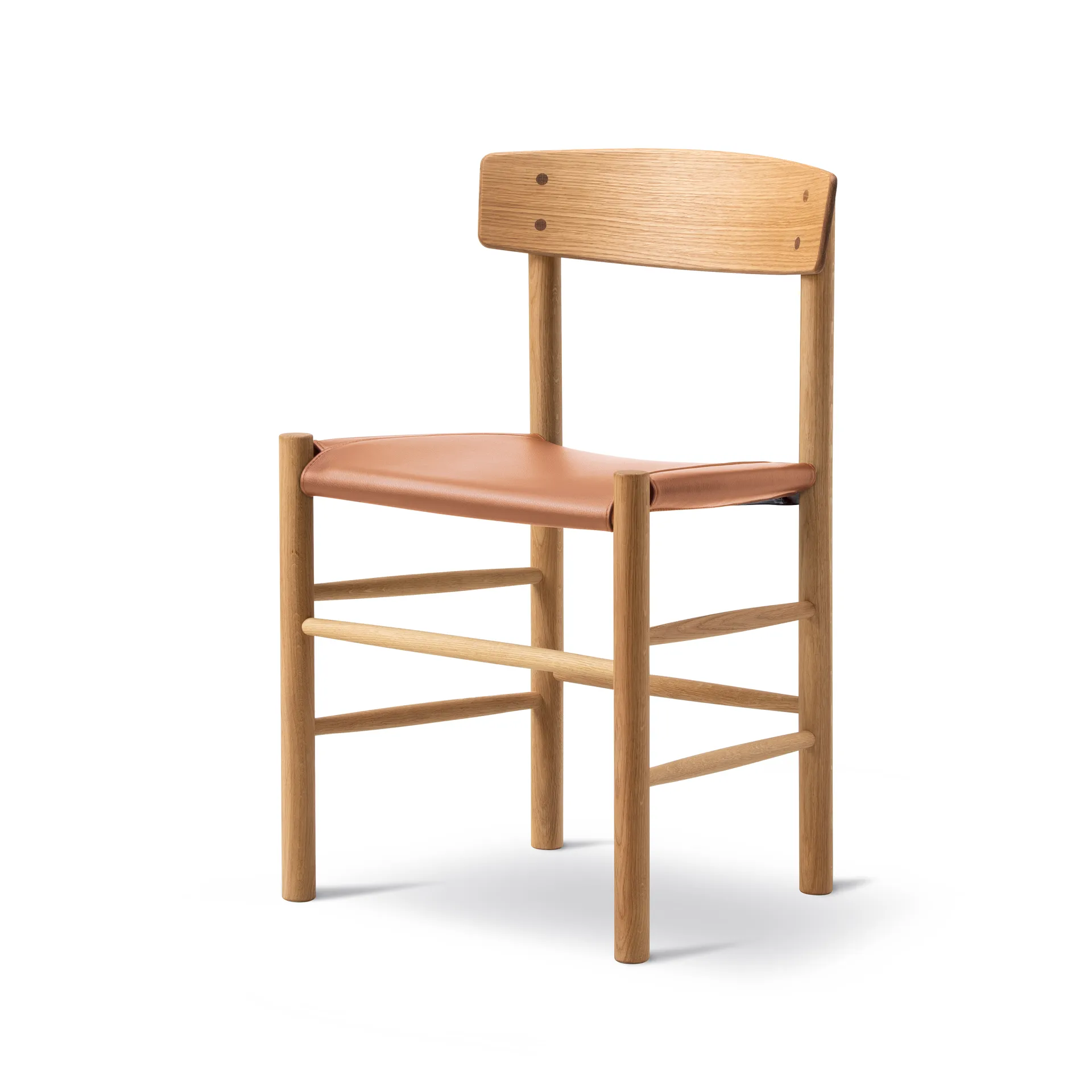 J39 stol, Oliet eg-læder Omni 307 cognac Fredericia Furniture