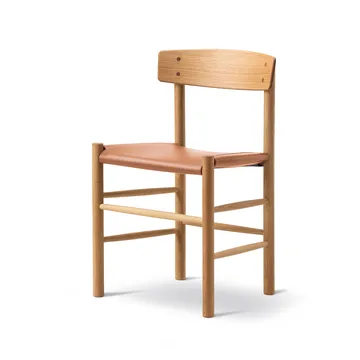 J39 stol - Oliet eg-læder Omni 307 cognac - Fredericia Furniture