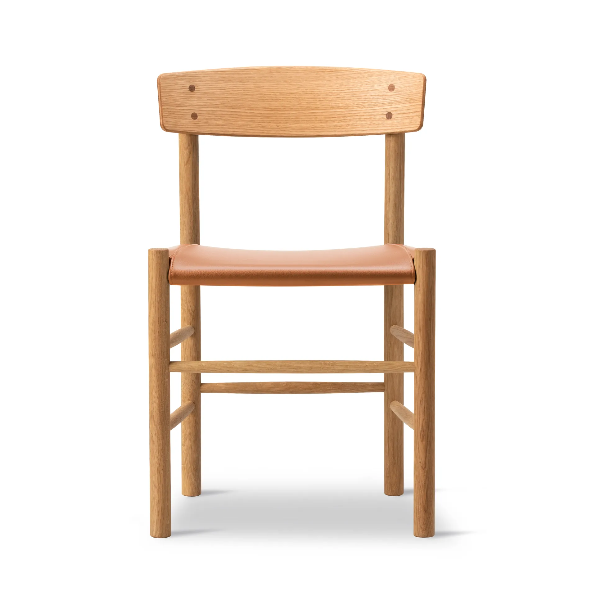 J39 stol, Oliet eg-læder Omni 307 cognac Fredericia Furniture