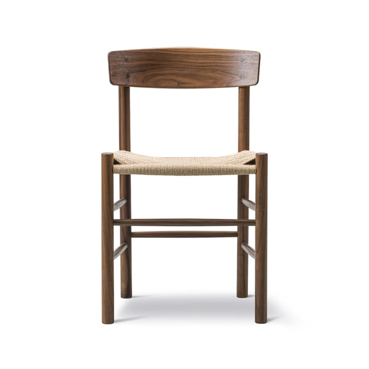 J39 stol - Oljede valnød-flätet natur - Fredericia Furniture
