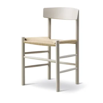 J39 stol - Pebble grey-flettet natur - Fredericia Furniture