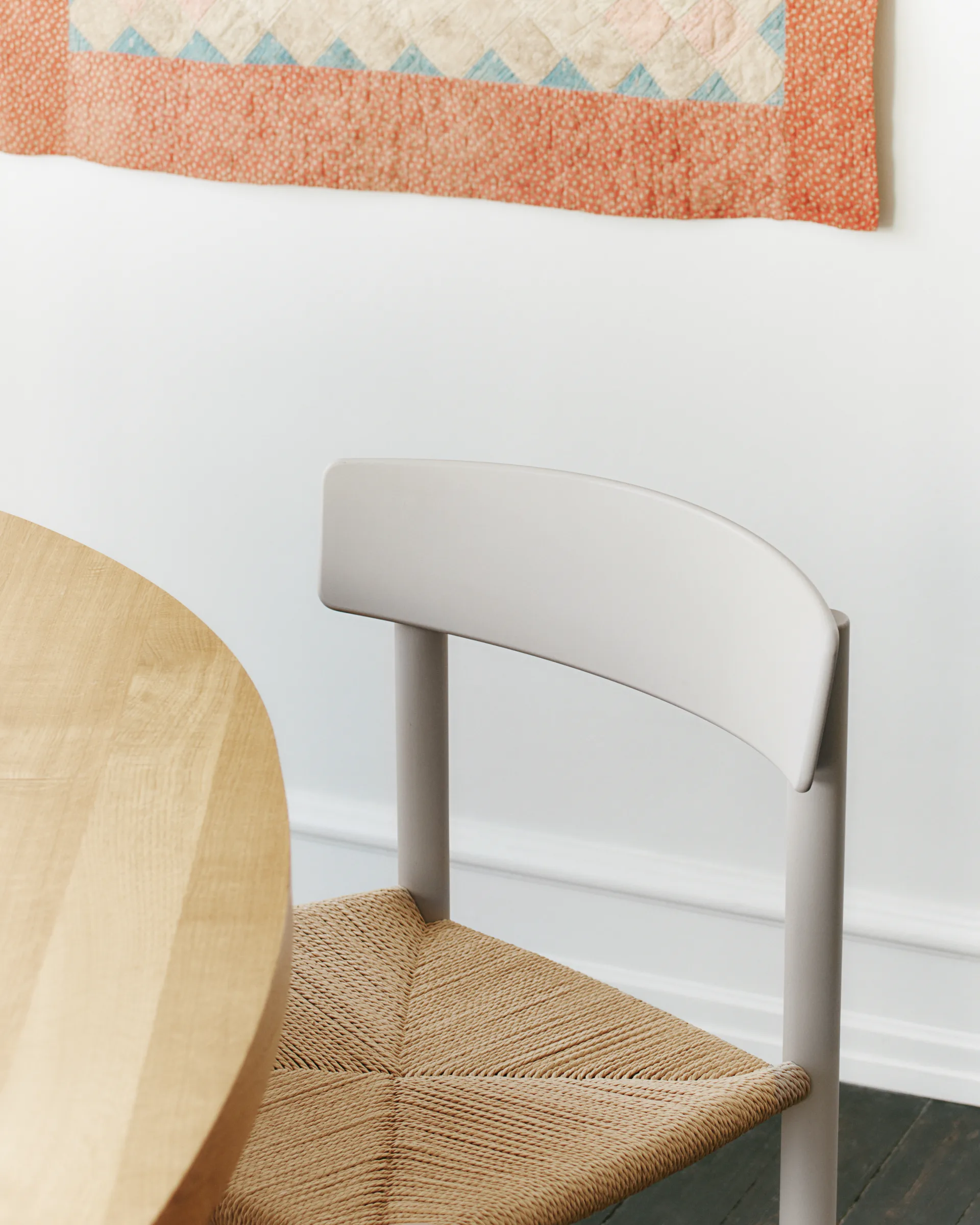 J39 stol, Pebble grey-flettet natur Fredericia Furniture