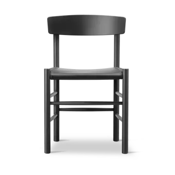 J39 stol - Sortlakeret bøgetræ-læder Omni 301 sort - Fredericia Furniture