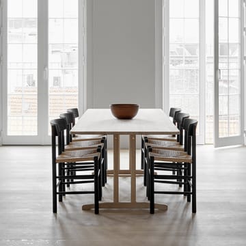 J39 stol - Sortlakeret eg-flettet natur - Fredericia Furniture